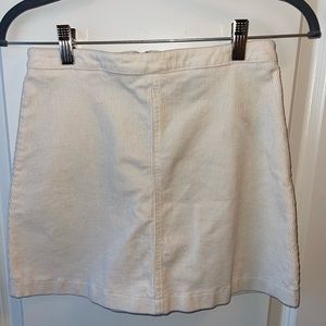 Womens’s Forever 21 white corduroy mini skirt